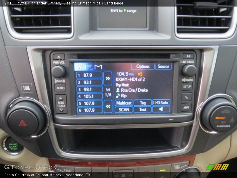 Sizzling Crimson Mica / Sand Beige 2013 Toyota Highlander Limited