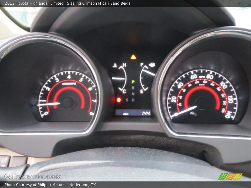 Sizzling Crimson Mica / Sand Beige 2013 Toyota Highlander Limited