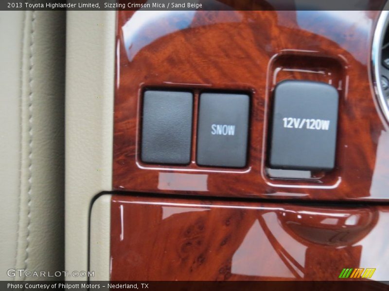 Sizzling Crimson Mica / Sand Beige 2013 Toyota Highlander Limited