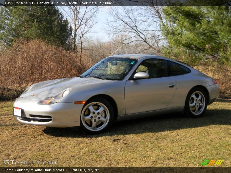 Arctic Silver Metallic / Black 1999 Porsche 911 Carrera 4 Coupe