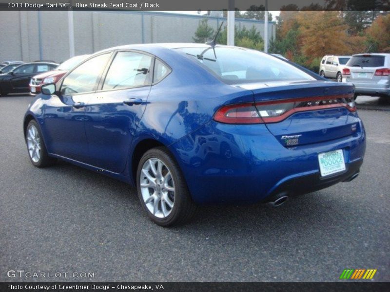Blue Streak Pearl Coat / Black 2013 Dodge Dart SXT