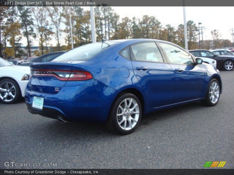 Blue Streak Pearl Coat / Black 2013 Dodge Dart SXT