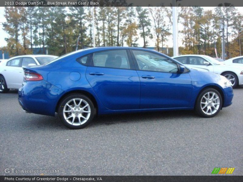 Blue Streak Pearl Coat / Black 2013 Dodge Dart SXT