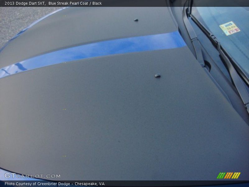 Blue Streak Pearl Coat / Black 2013 Dodge Dart SXT