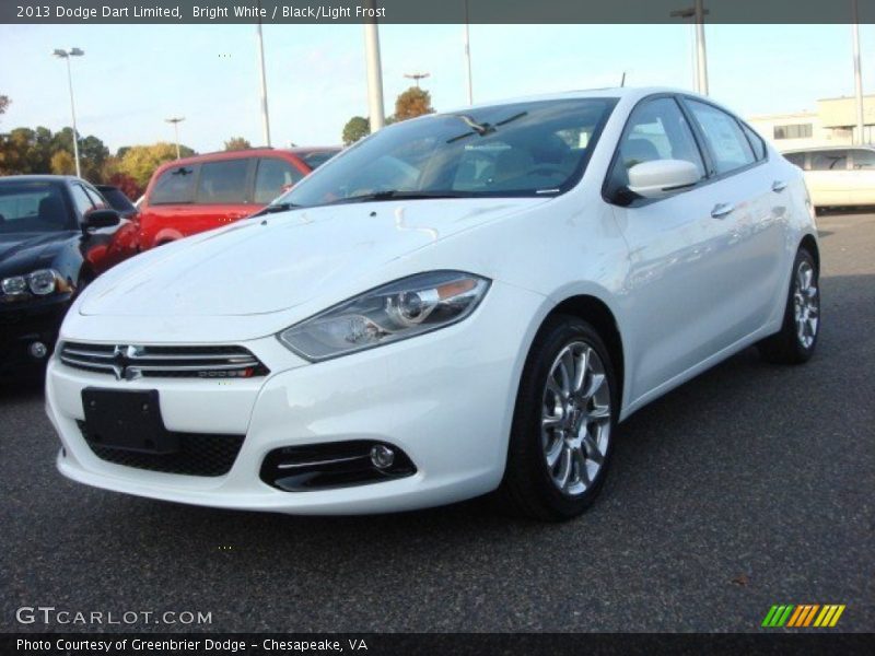 Bright White / Black/Light Frost 2013 Dodge Dart Limited