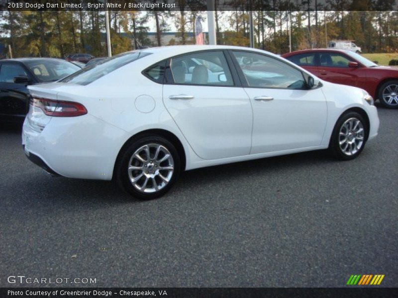 Bright White / Black/Light Frost 2013 Dodge Dart Limited