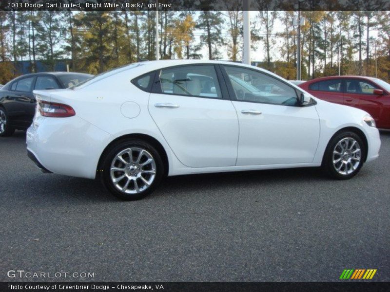 Bright White / Black/Light Frost 2013 Dodge Dart Limited