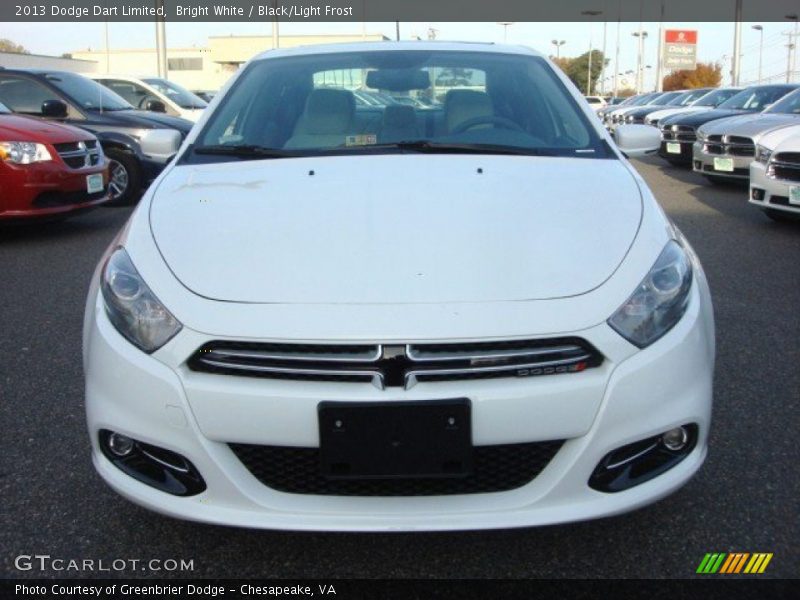 Bright White / Black/Light Frost 2013 Dodge Dart Limited