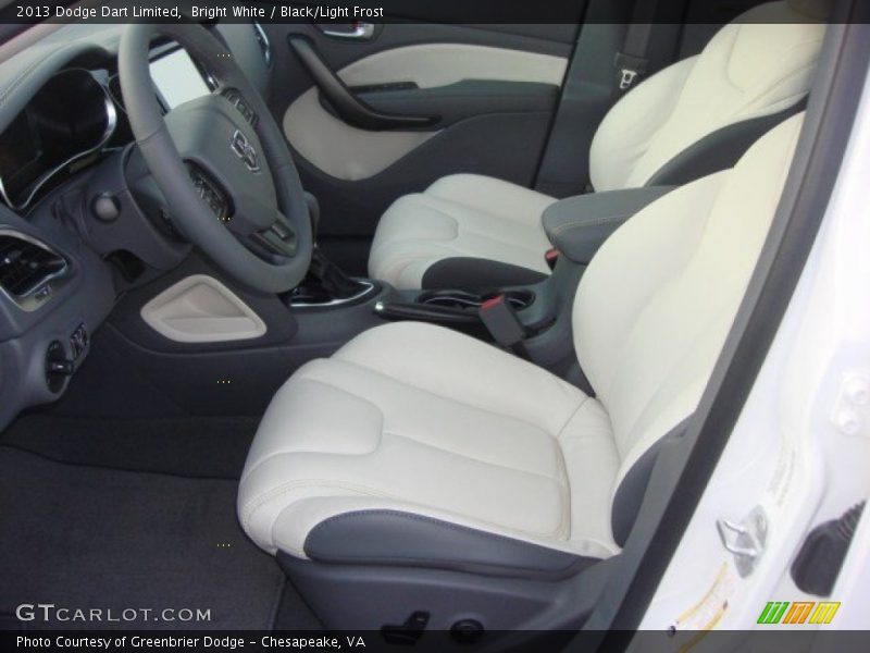 Bright White / Black/Light Frost 2013 Dodge Dart Limited