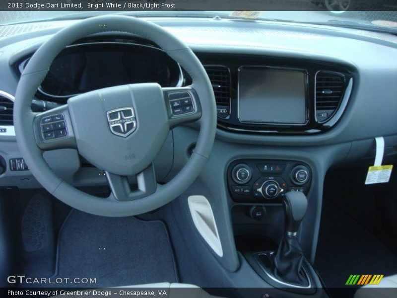 Bright White / Black/Light Frost 2013 Dodge Dart Limited