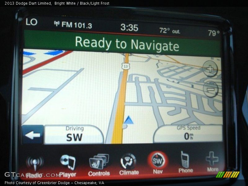 Bright White / Black/Light Frost 2013 Dodge Dart Limited