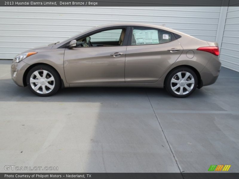 Desert Bronze / Beige 2013 Hyundai Elantra Limited