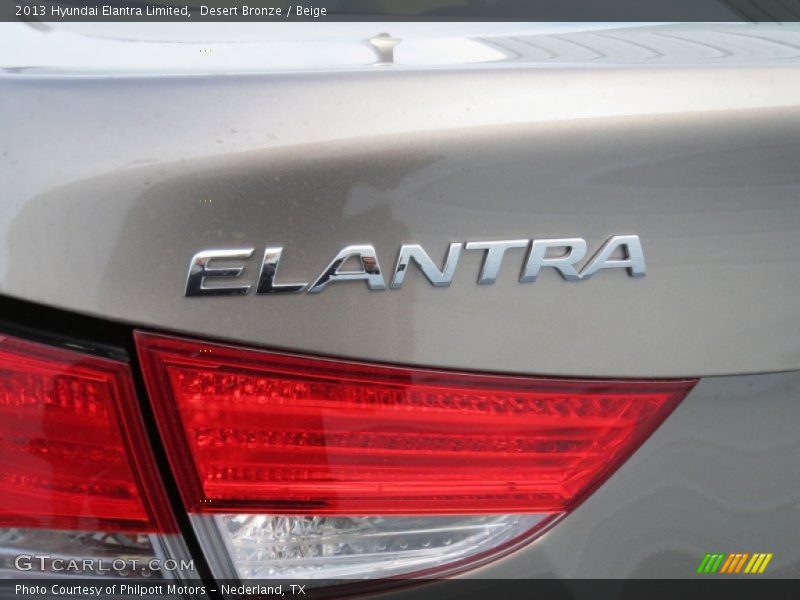 Desert Bronze / Beige 2013 Hyundai Elantra Limited