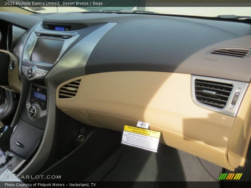 Desert Bronze / Beige 2013 Hyundai Elantra Limited