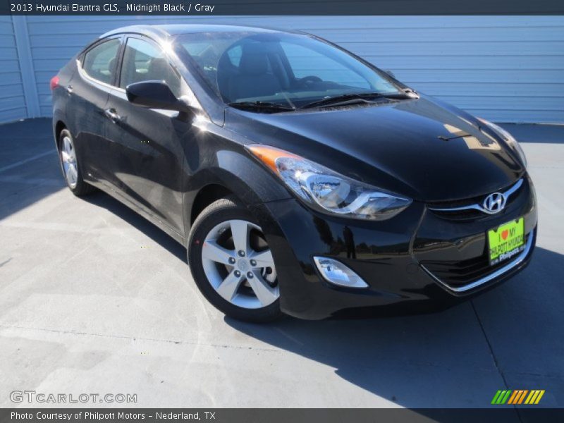 Midnight Black / Gray 2013 Hyundai Elantra GLS