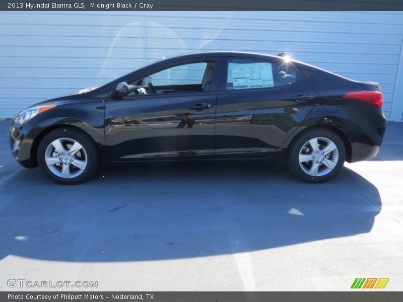 Midnight Black / Gray 2013 Hyundai Elantra GLS