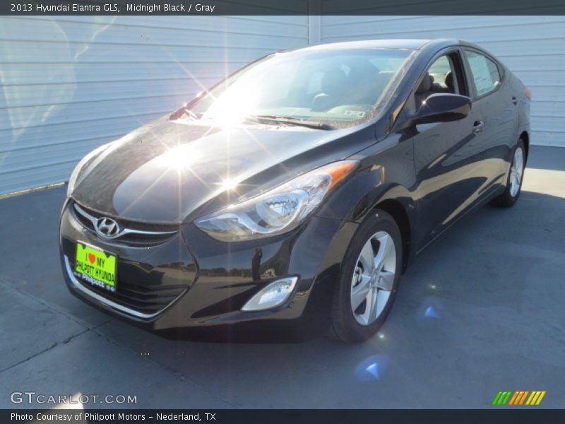 Midnight Black / Gray 2013 Hyundai Elantra GLS