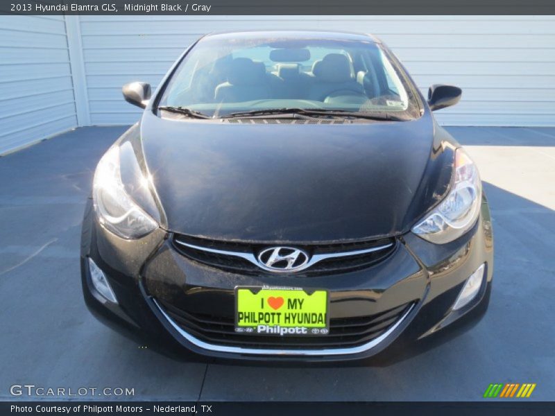 Midnight Black / Gray 2013 Hyundai Elantra GLS