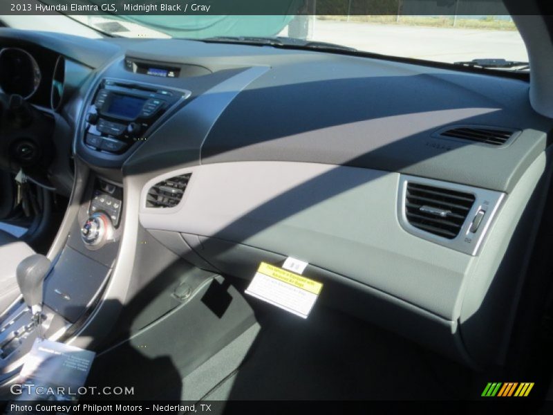Midnight Black / Gray 2013 Hyundai Elantra GLS