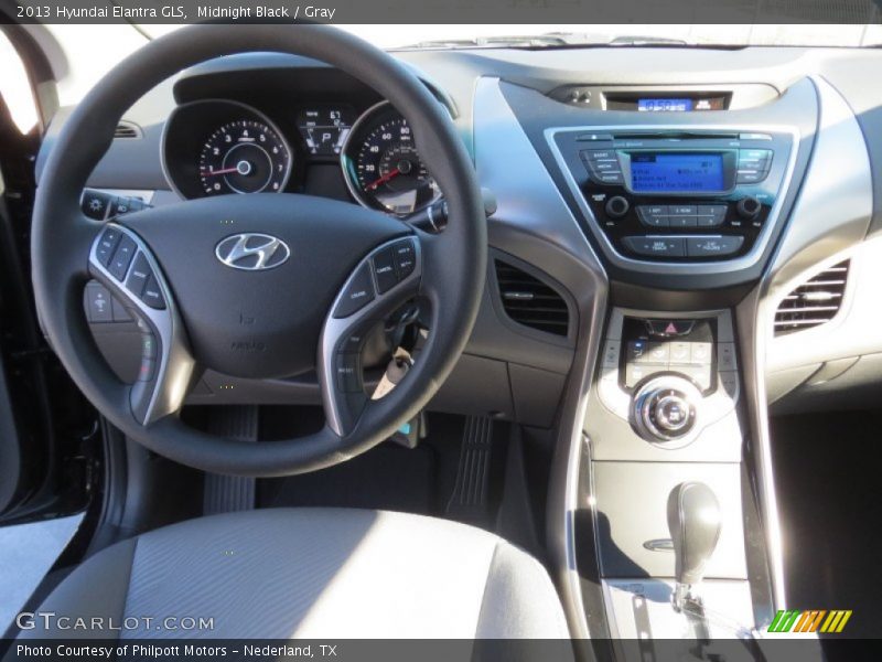 Midnight Black / Gray 2013 Hyundai Elantra GLS