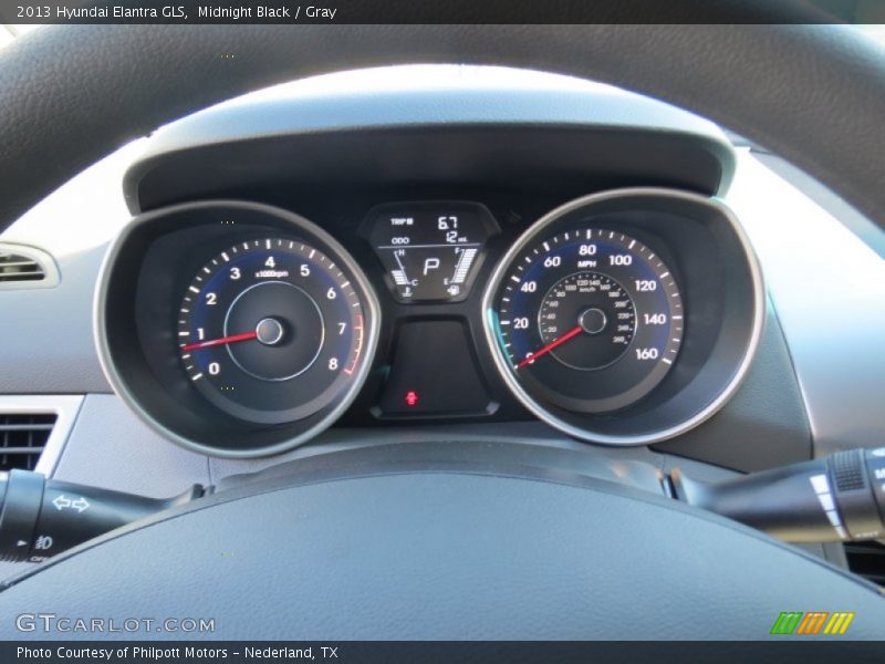Midnight Black / Gray 2013 Hyundai Elantra GLS