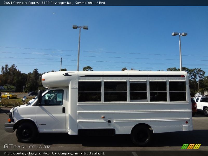 Summit White / Red 2004 Chevrolet Express 3500 Passenger Bus