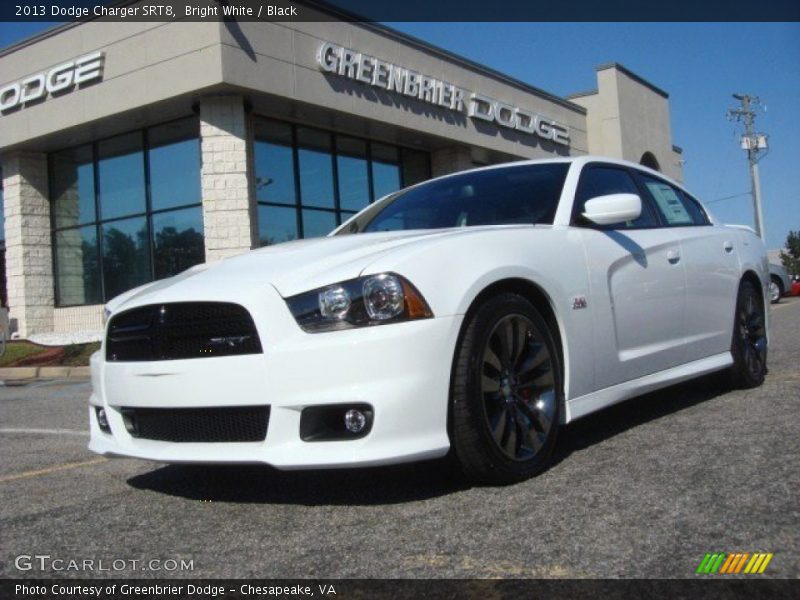 Bright White / Black 2013 Dodge Charger SRT8