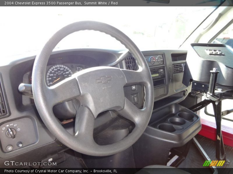Summit White / Red 2004 Chevrolet Express 3500 Passenger Bus