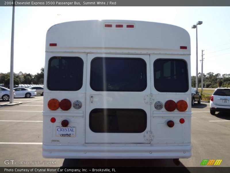 Summit White / Red 2004 Chevrolet Express 3500 Passenger Bus