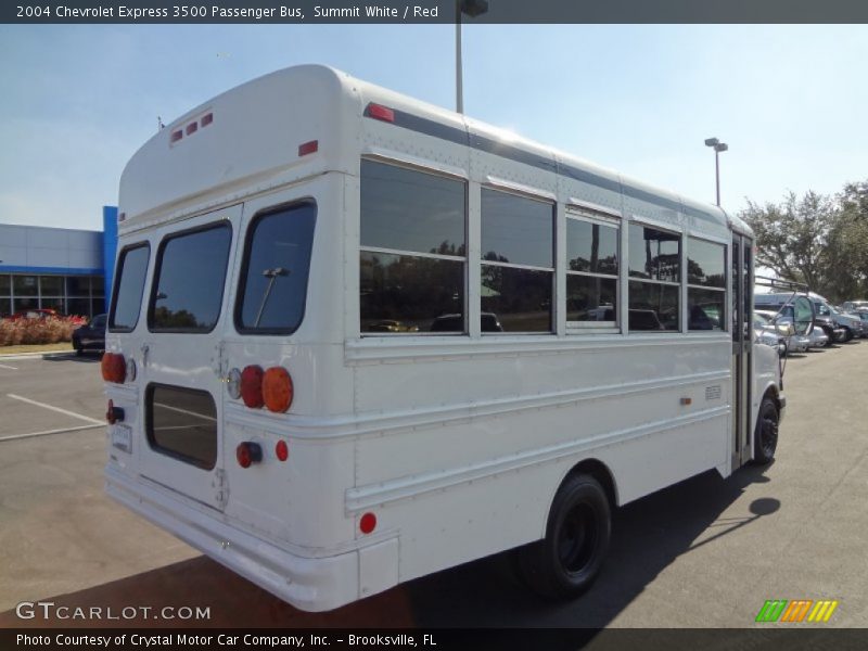Summit White / Red 2004 Chevrolet Express 3500 Passenger Bus