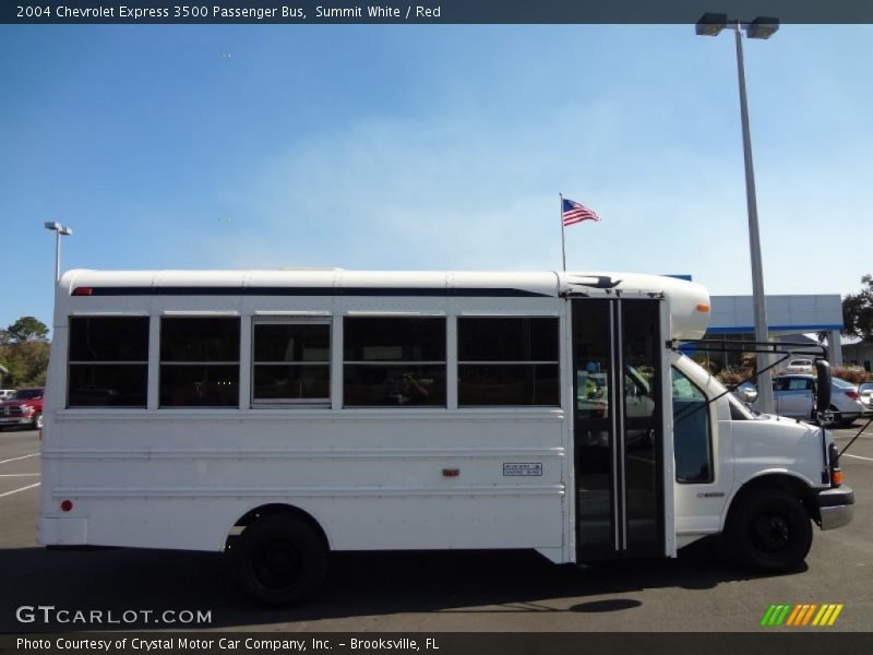 Summit White / Red 2004 Chevrolet Express 3500 Passenger Bus