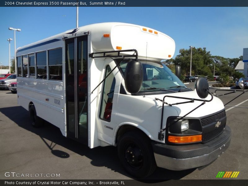 Summit White / Red 2004 Chevrolet Express 3500 Passenger Bus