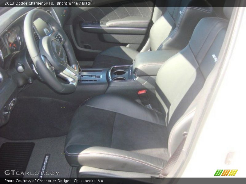 Bright White / Black 2013 Dodge Charger SRT8