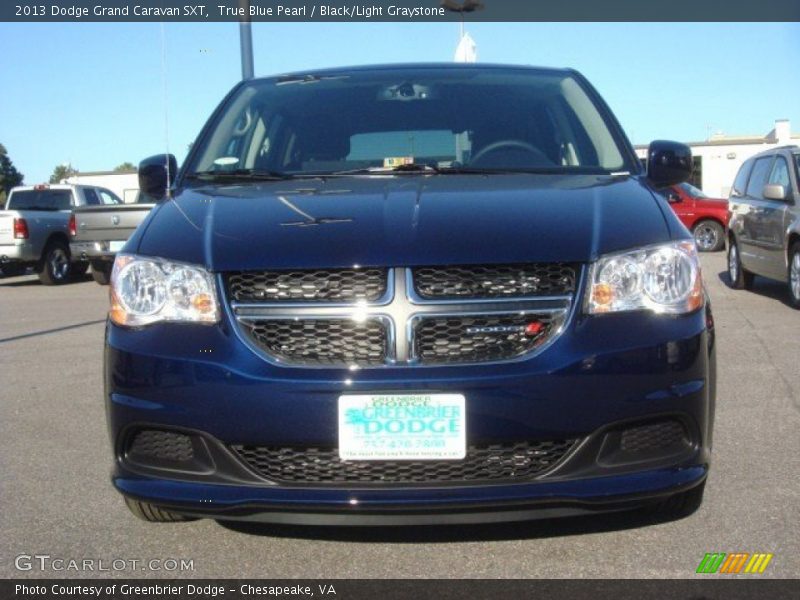 True Blue Pearl / Black/Light Graystone 2013 Dodge Grand Caravan SXT