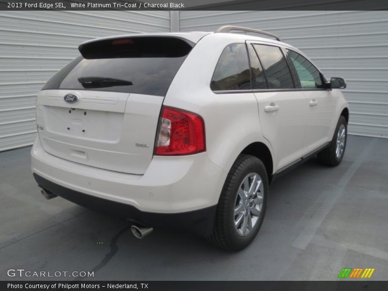 White Platinum Tri-Coat / Charcoal Black 2013 Ford Edge SEL