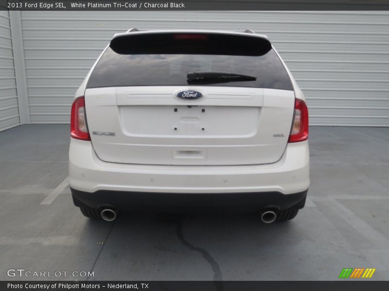 White Platinum Tri-Coat / Charcoal Black 2013 Ford Edge SEL