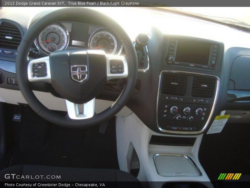 True Blue Pearl / Black/Light Graystone 2013 Dodge Grand Caravan SXT