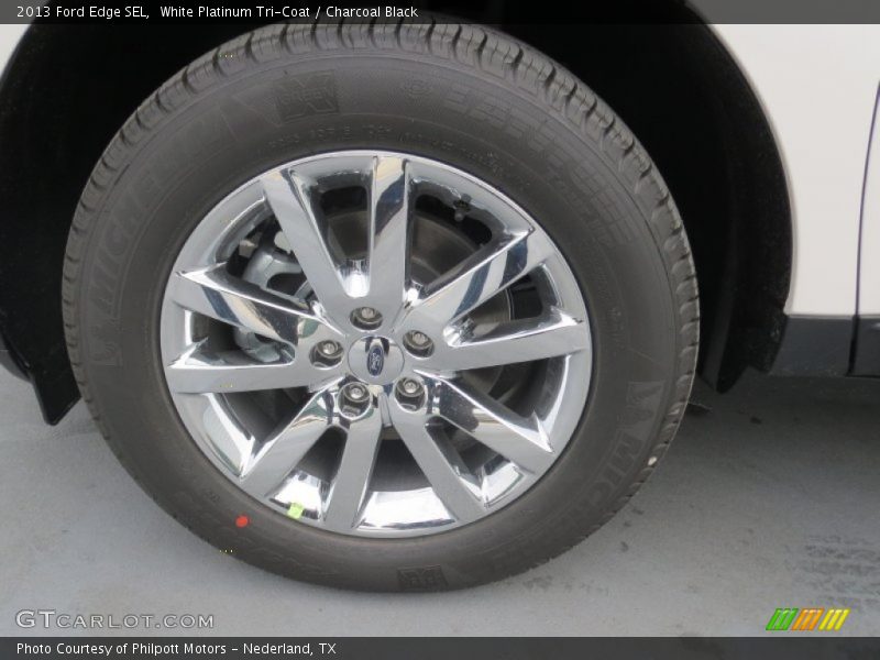 White Platinum Tri-Coat / Charcoal Black 2013 Ford Edge SEL