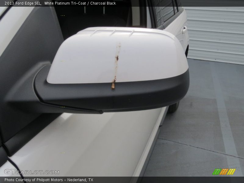 White Platinum Tri-Coat / Charcoal Black 2013 Ford Edge SEL