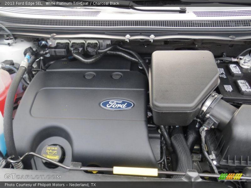 White Platinum Tri-Coat / Charcoal Black 2013 Ford Edge SEL