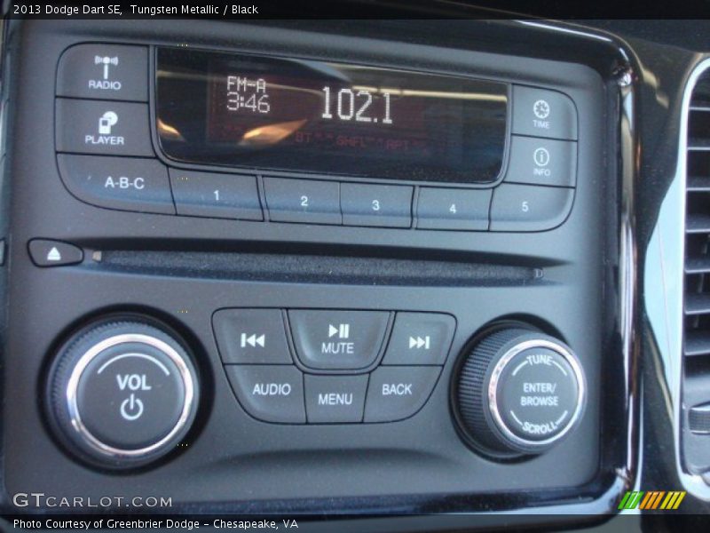 Tungsten Metallic / Black 2013 Dodge Dart SE