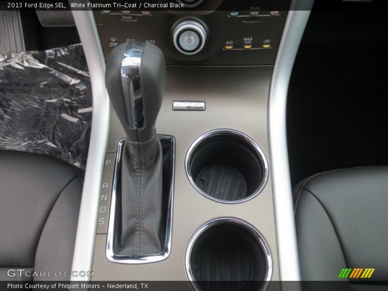 White Platinum Tri-Coat / Charcoal Black 2013 Ford Edge SEL