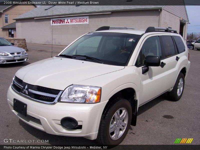 Dover White Pearl / Medium Brown 2008 Mitsubishi Endeavor LS
