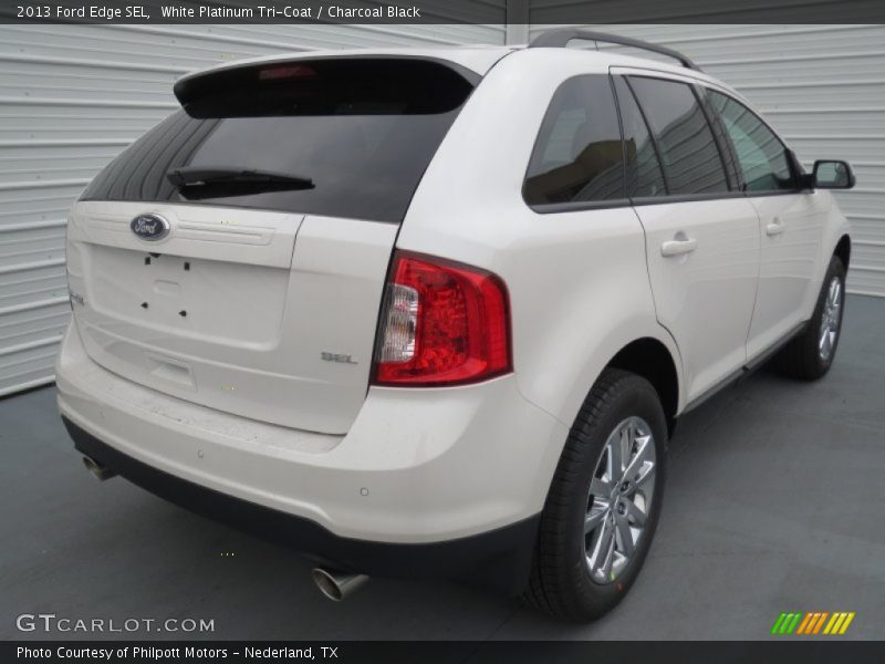 White Platinum Tri-Coat / Charcoal Black 2013 Ford Edge SEL