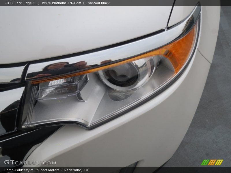 White Platinum Tri-Coat / Charcoal Black 2013 Ford Edge SEL