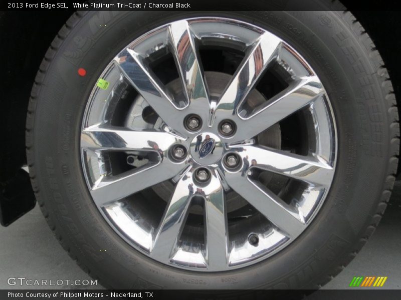 White Platinum Tri-Coat / Charcoal Black 2013 Ford Edge SEL