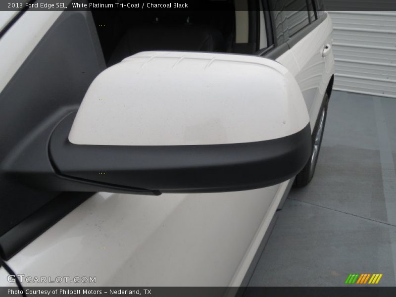 White Platinum Tri-Coat / Charcoal Black 2013 Ford Edge SEL