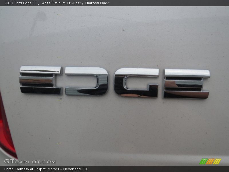 White Platinum Tri-Coat / Charcoal Black 2013 Ford Edge SEL