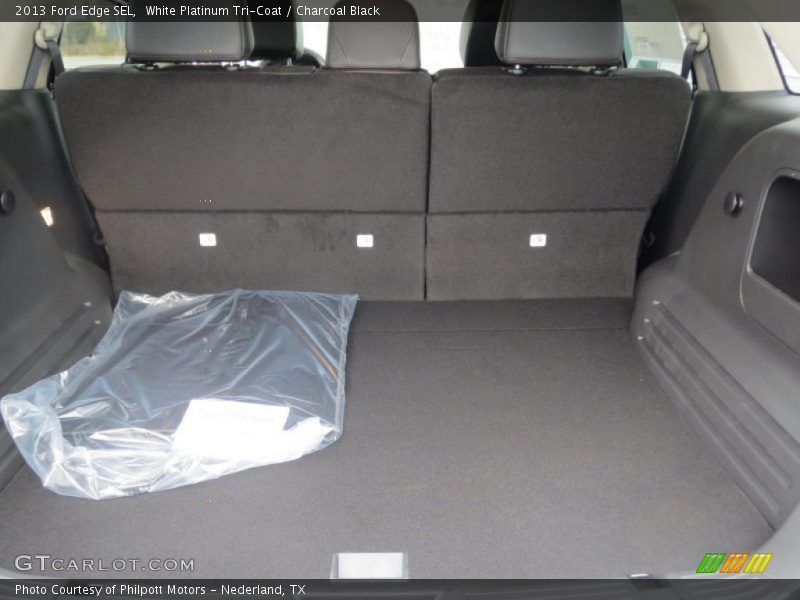White Platinum Tri-Coat / Charcoal Black 2013 Ford Edge SEL