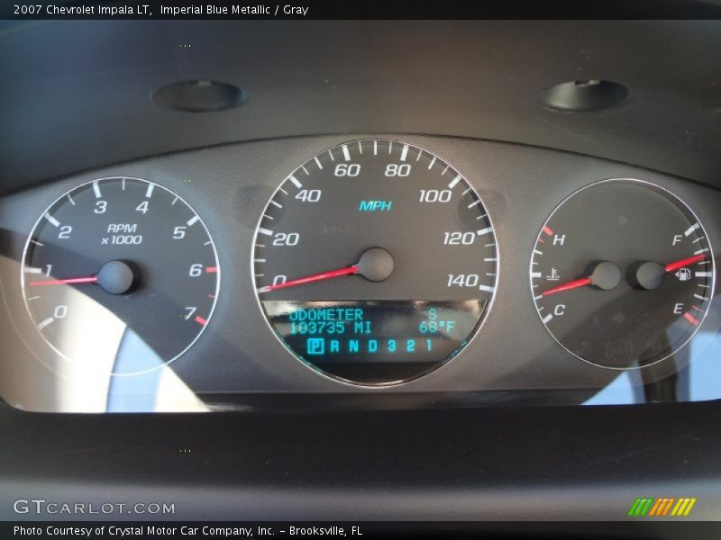 Imperial Blue Metallic / Gray 2007 Chevrolet Impala LT
